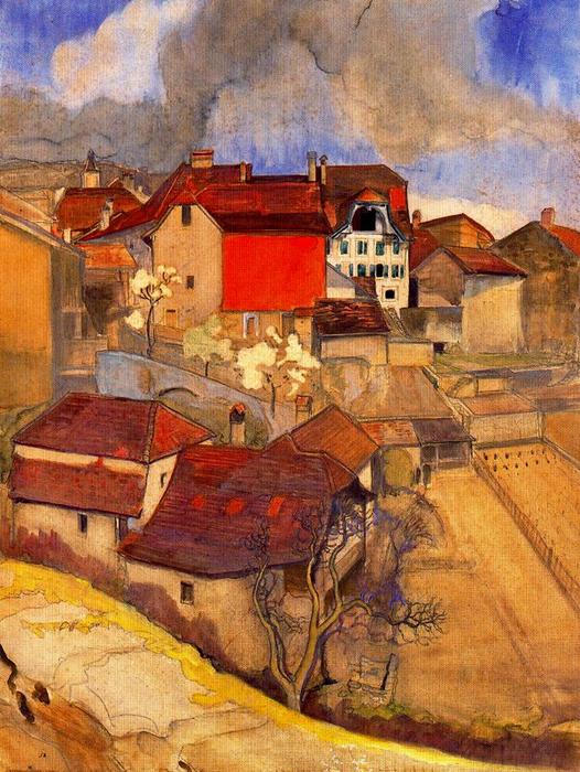 View Of Rivaz — エルネスト・ビエール