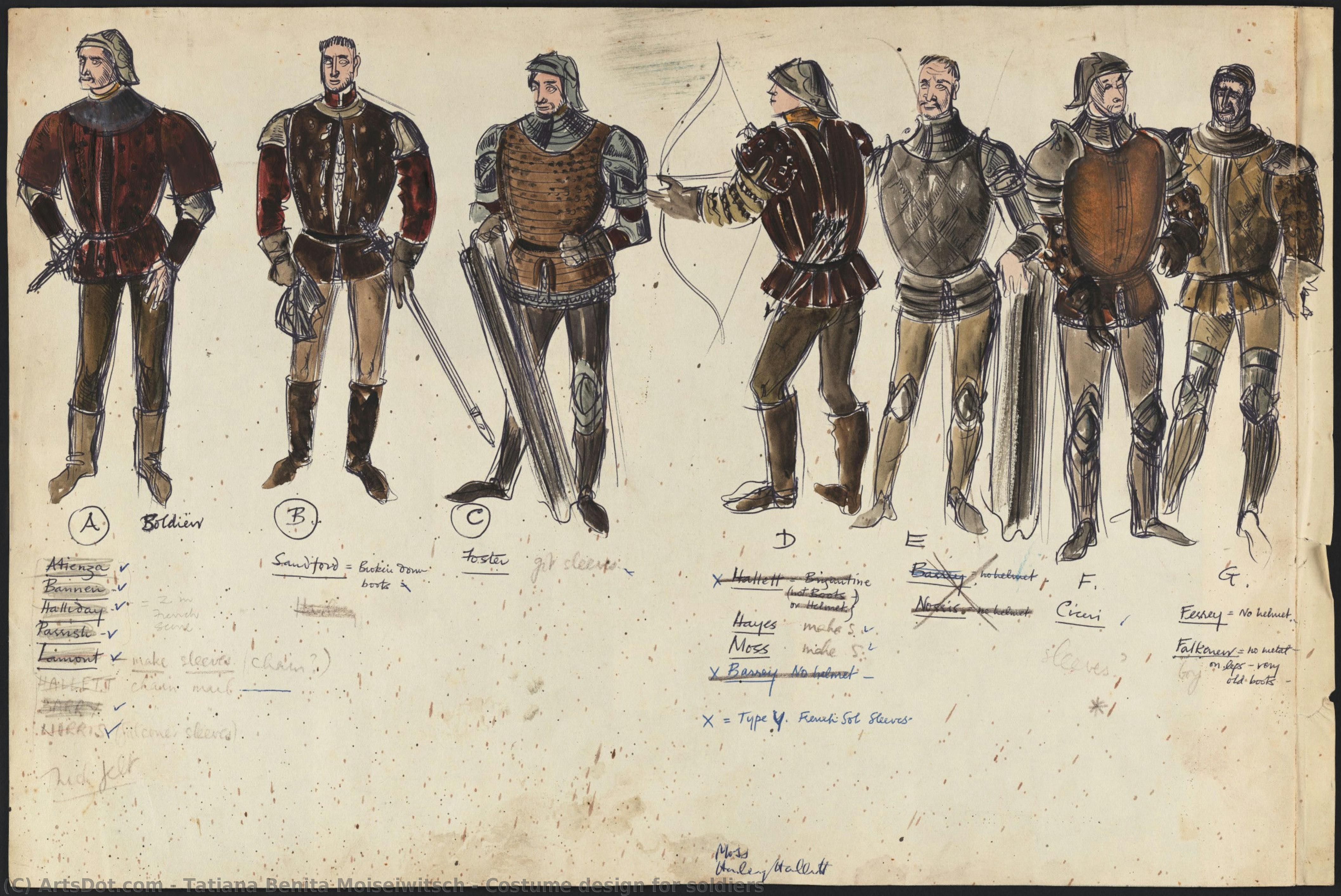 Costume Design For Soldiers — Tatiana Moiseiwitsch