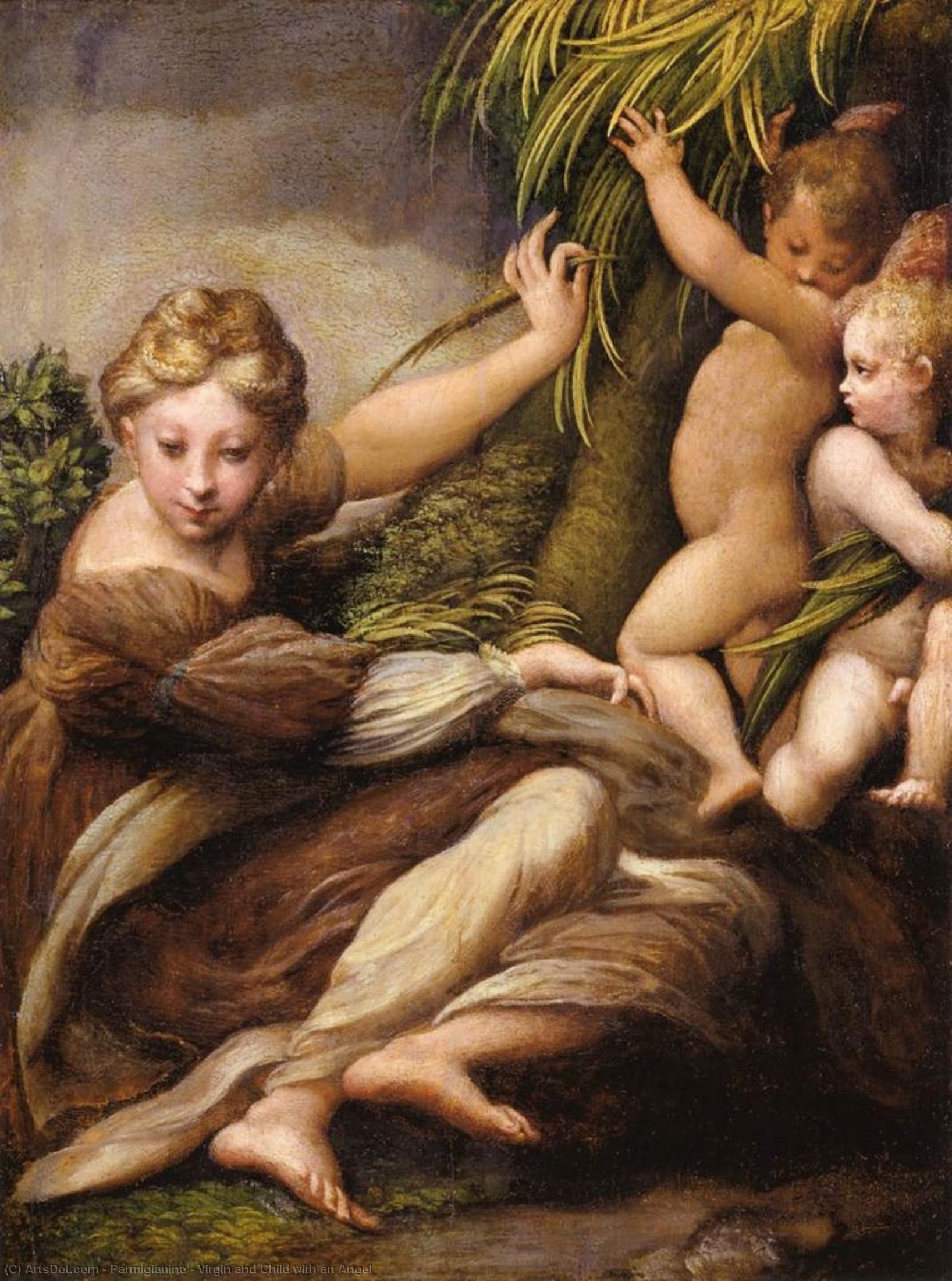 Virgin And Child With An Angel — Parmigianino