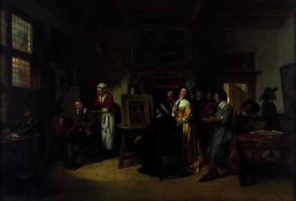 Rembrandt Visiting The Studio Of Gabriel Metsu — Herman Frederik Carel Ten Kate