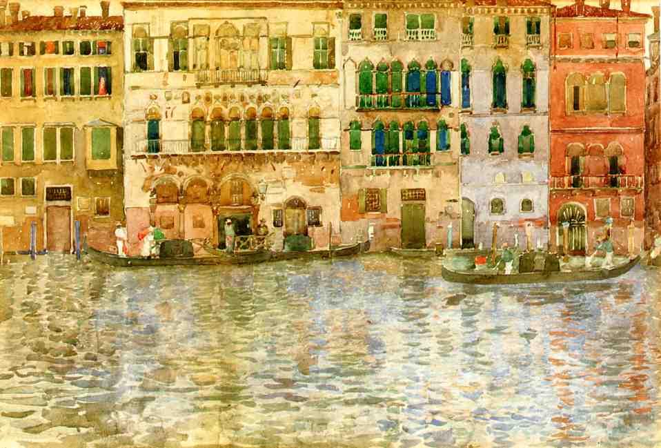 Venetian Palaces On The Grand Canal — Maurice Brazil Prendergast