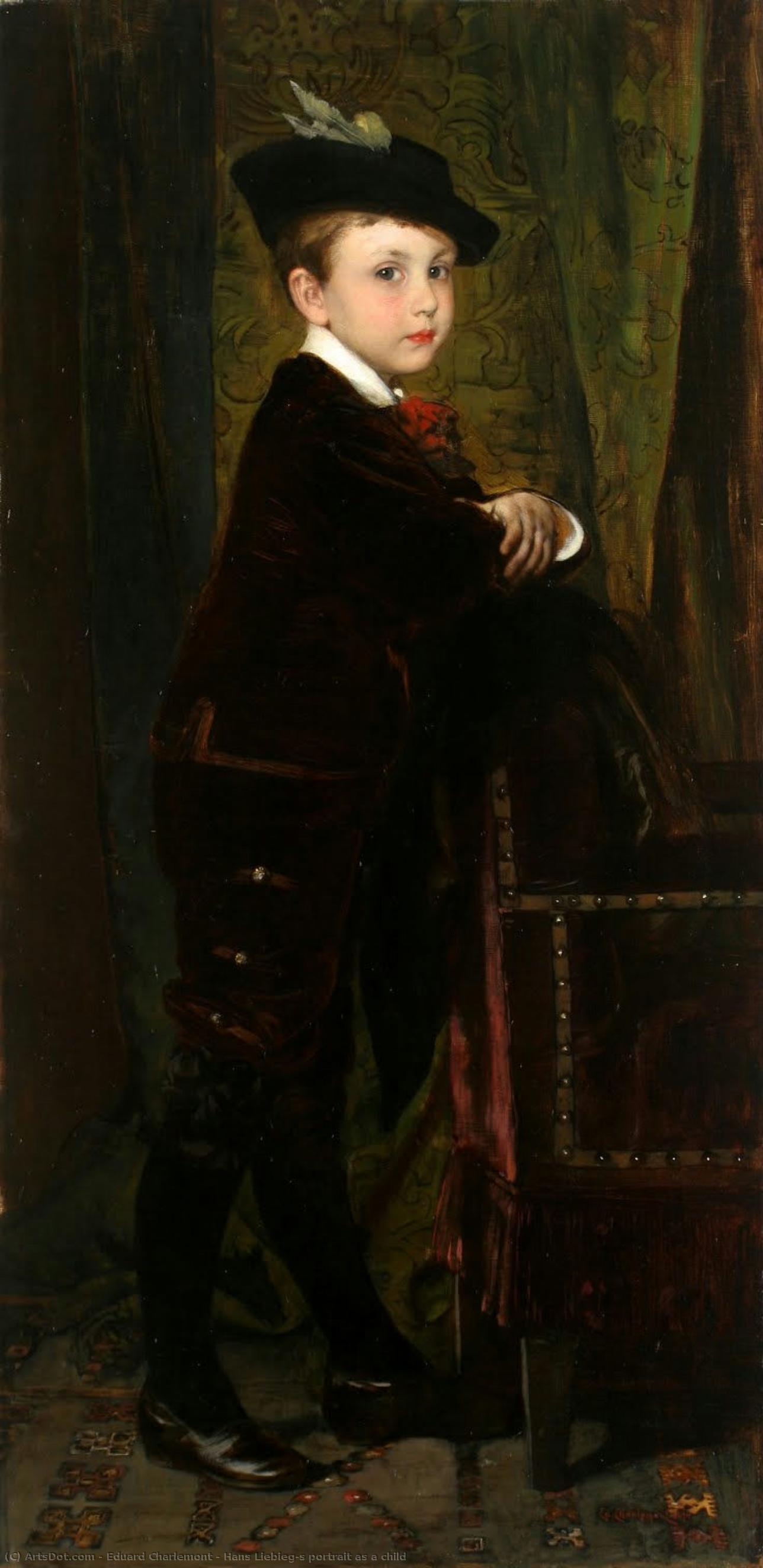 Hans Liebieg´s Portrait As A Child — Eduard Charlemont