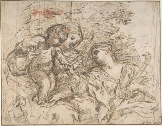 The Virgin And Child With Saint Martina — Pietro Da Cortona
