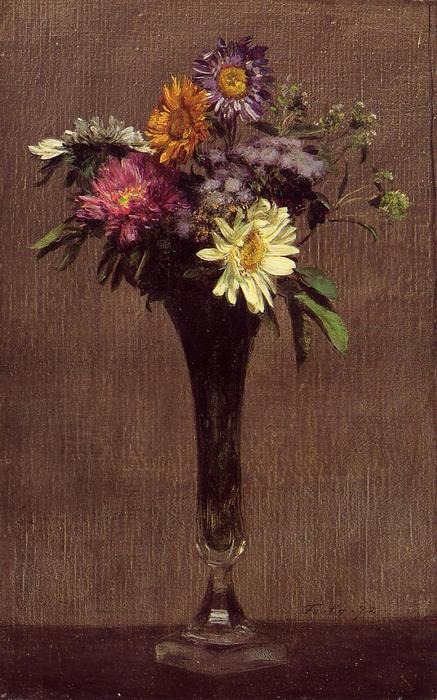 Daisies And Dahlias — Henri Fantin-latour