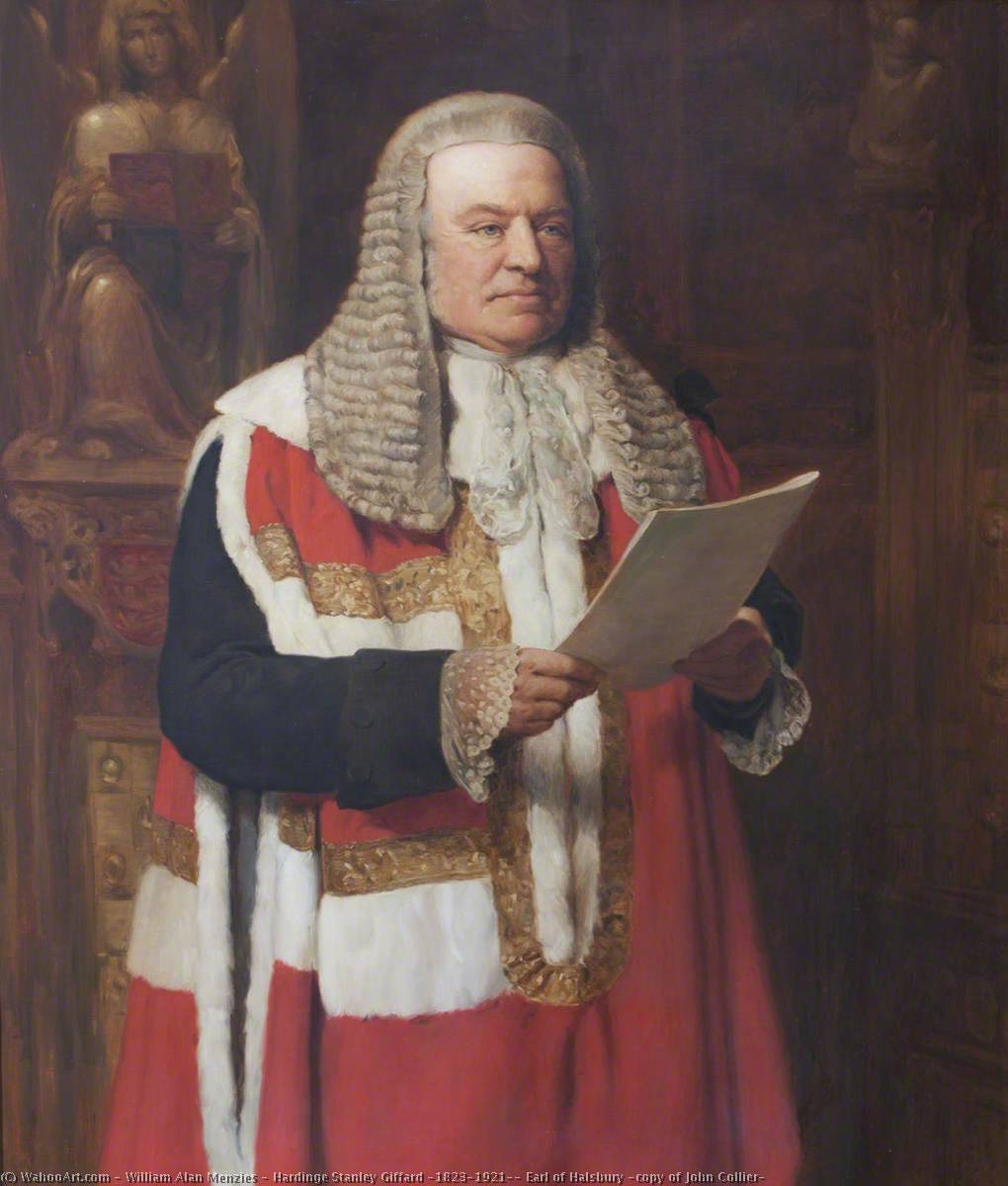 Hardinge Stanley Giffard (1823–1921), Earl Of Halsbury (copy Of John Collier) — William Alan Menzies