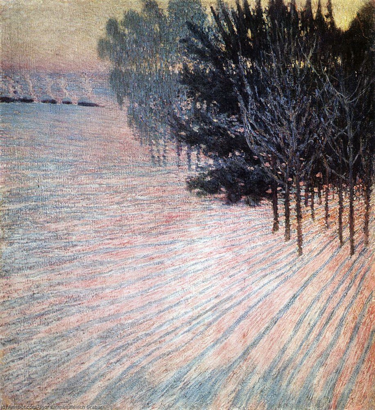 Frosty Morning. Pink Rays — Igor Emmanuilovich Grabar