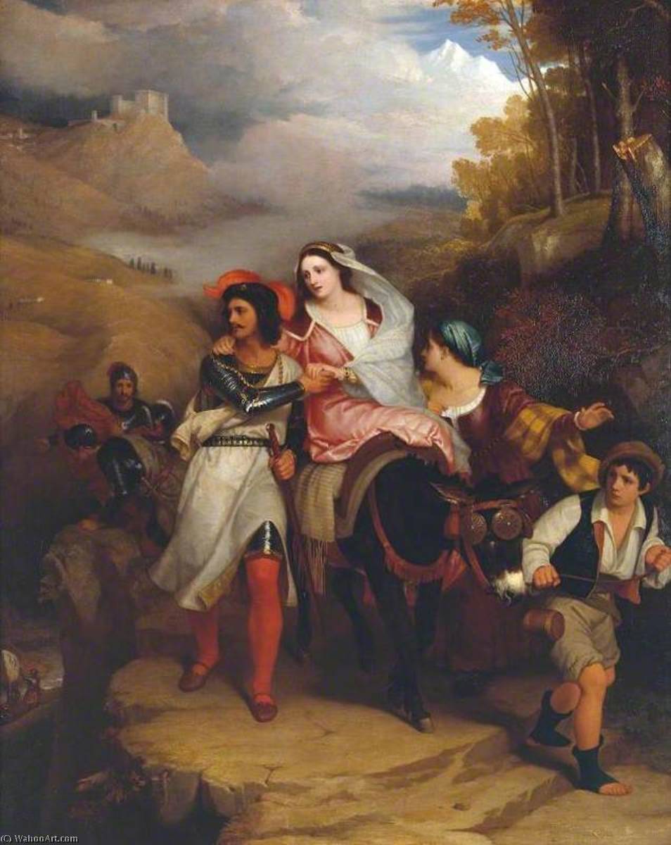 The Escape Of Francesco Novello Di Carrara, With His Wife, From The Duke Of Milan — Sir Charles Lock Eastlake
