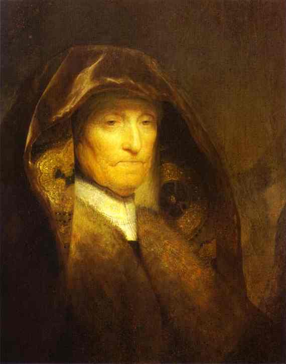 El Artista Madre Con La Mano Sobre El Pecho — Rembrandt Van Rijn