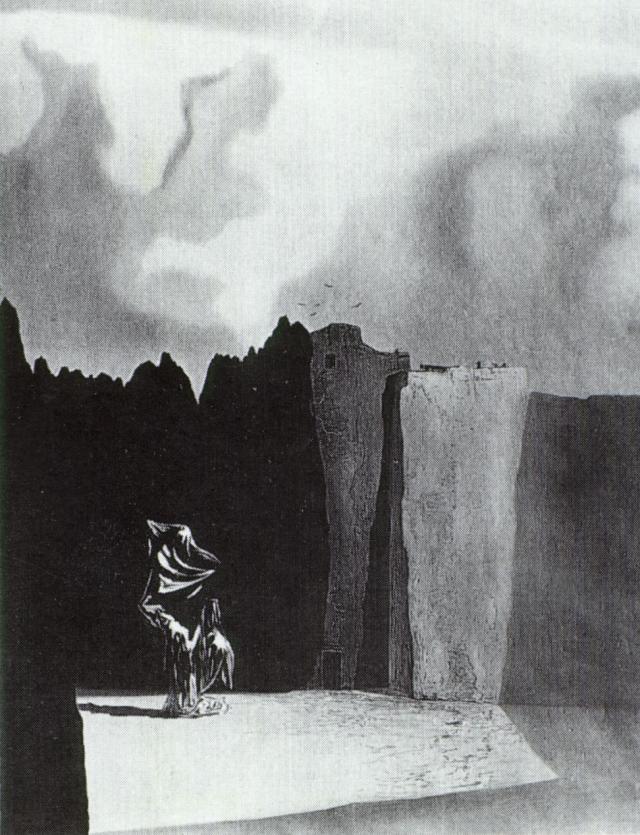 Westseite Der Toten – Rekonstruktion Eines Zwanghaften Bildes Nach Becklin, 1934 — Salvador Dalí