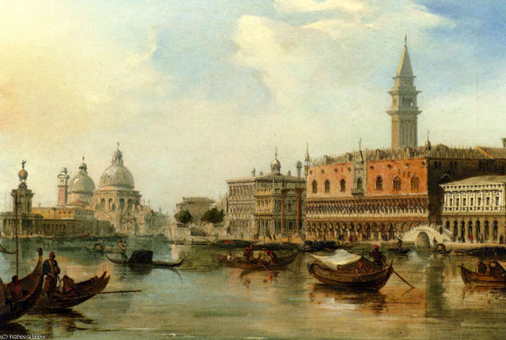 The Bacino Venice With The Dogana The Salute And The Doges Palace — Edward Pritchett