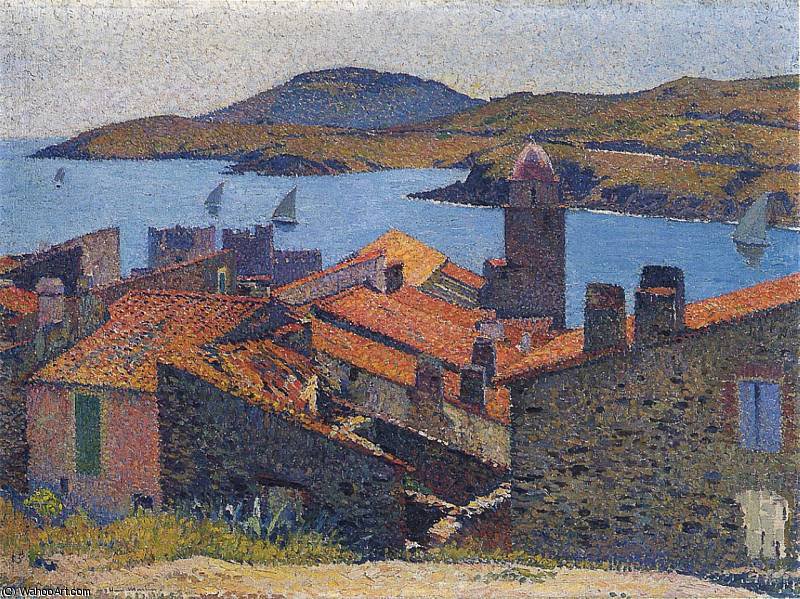 Collioure Et Toits Rouges — Henri Jean Guillaume Martin
