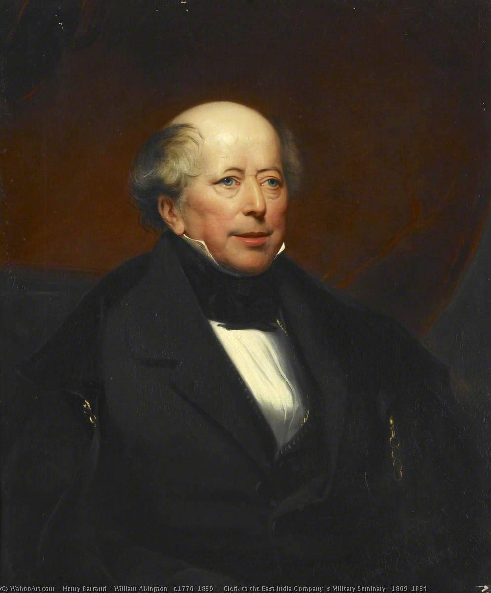 William Abington (c.1770–1839), Clerk To The East India Company's Military Seminary (1809–1834) — Henry Barraud