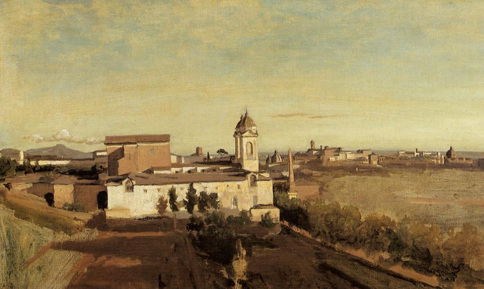 Rom, Die Trinità Dei Monti - Blick Von Der Villa Medici — Jean-baptiste-camille Corot