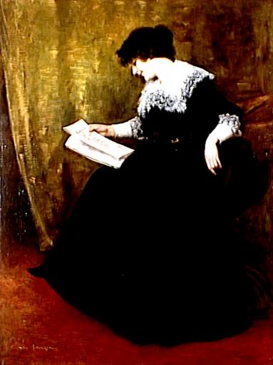 Portrait De Femme (assise) — Léon Hornecker