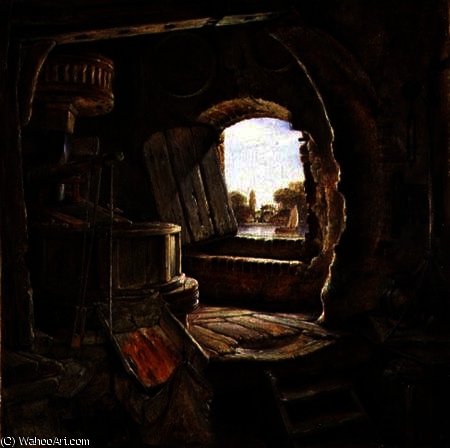 Rembrandt's Father's Mill — Edward William Cooke