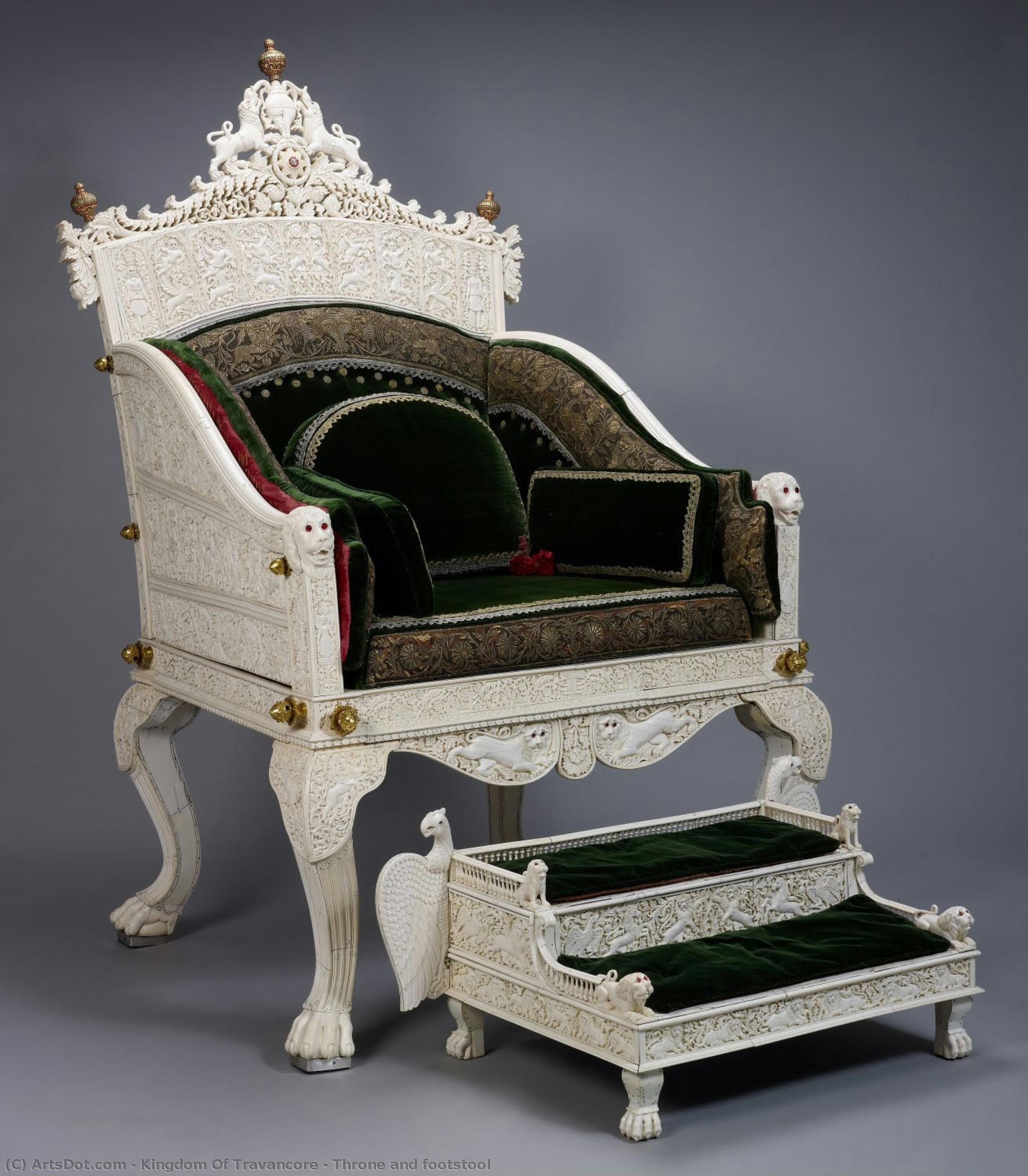 Throne And Footstool — Kingdom Of Travancore