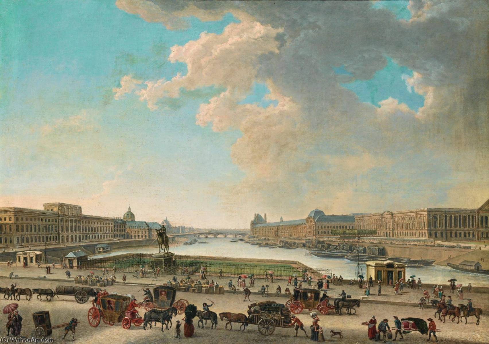 Vue De Paris Depuis La Place Dauphine — Pierre Antoine De Machy