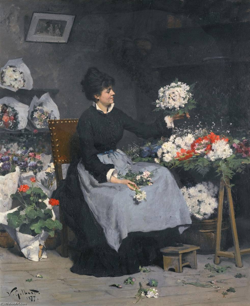 La Marchande De Fleurs — Victor Gabriel Gilbert