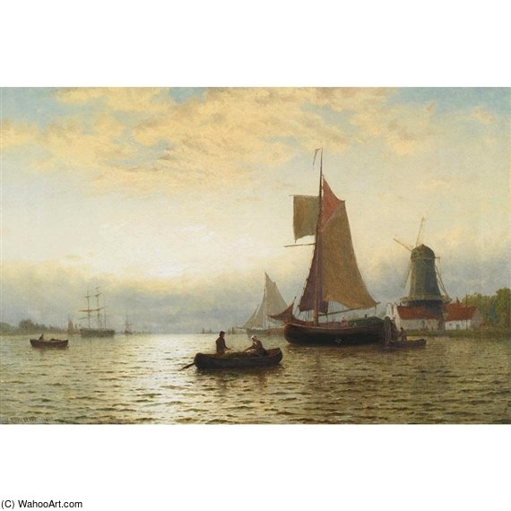Shipping Off A Coast — George Stanfield Walters
