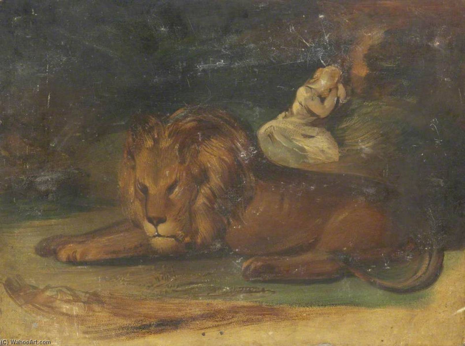 Lion And A Female Figure — George Sheffield Senior