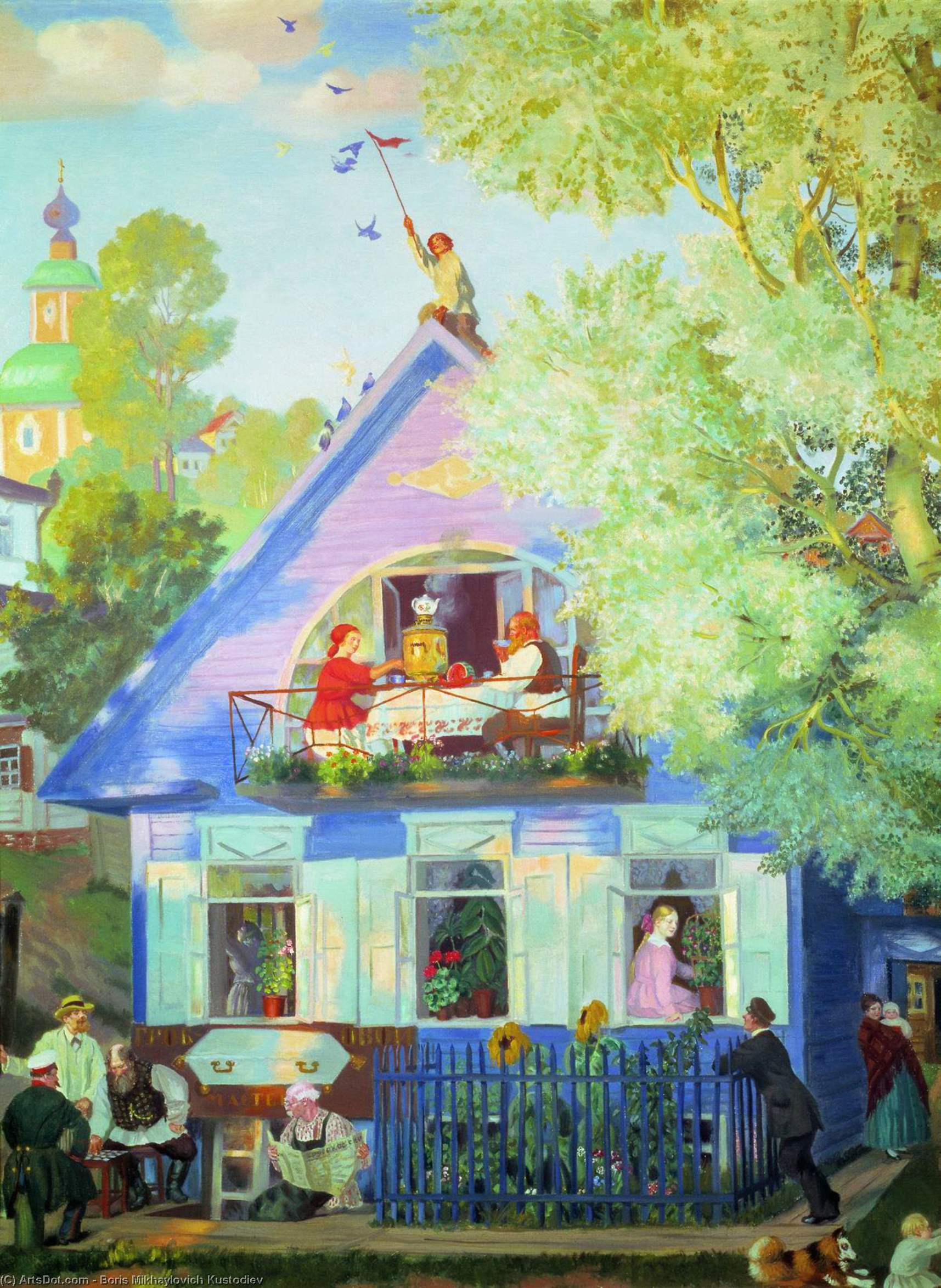 Blue House — Boris Kustodijev