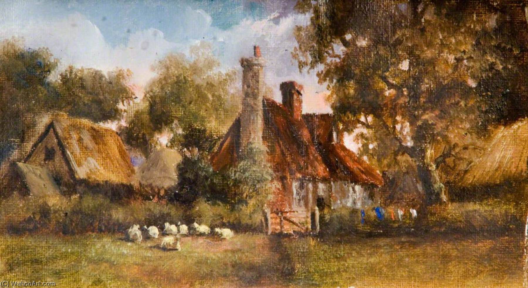 Side Rear View Of Horseshoe Cottages From Mint Walk — Charles Langton Lockton