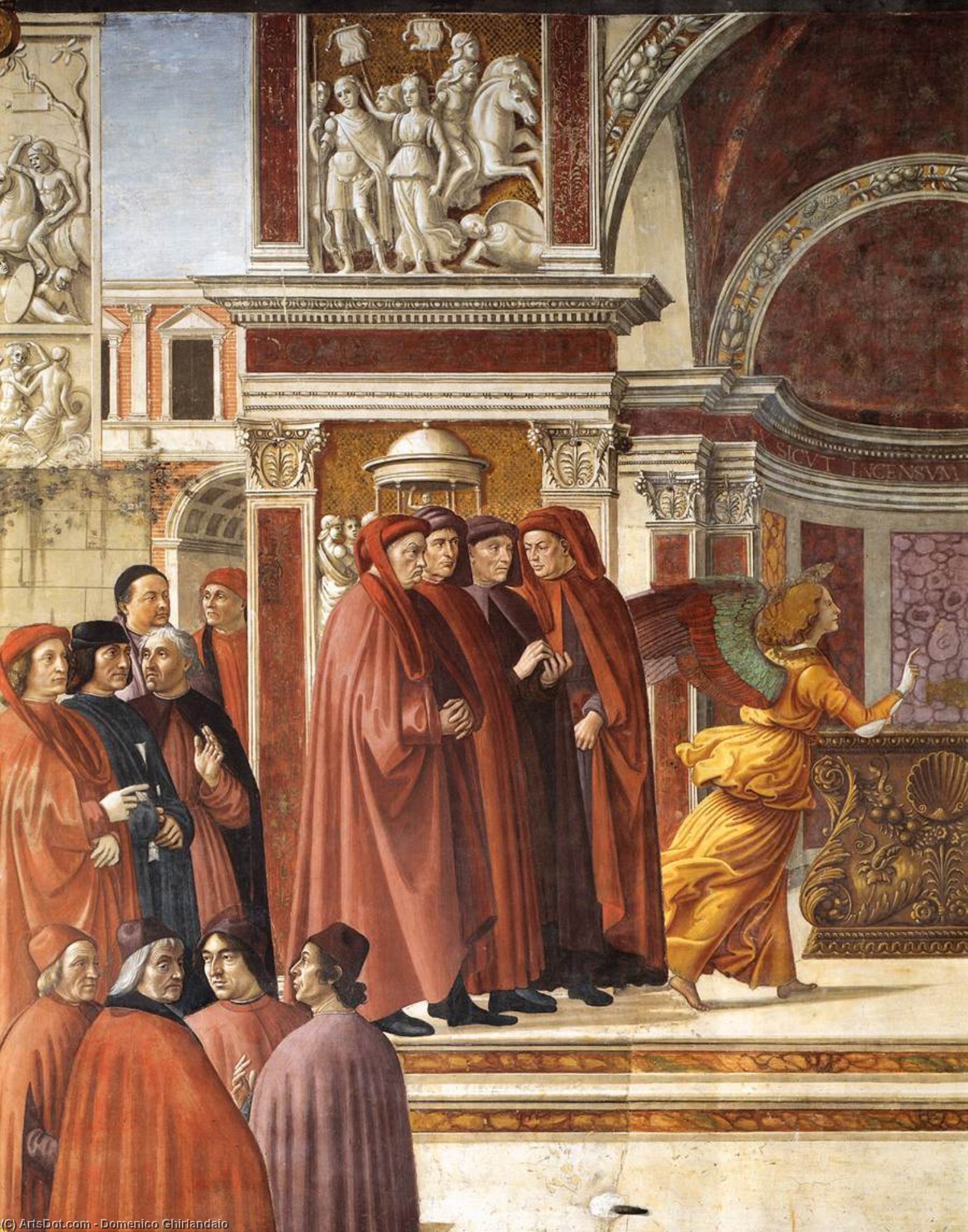 Angel Appearing To Zacharias (detail) — Domenico Ghirlandaio