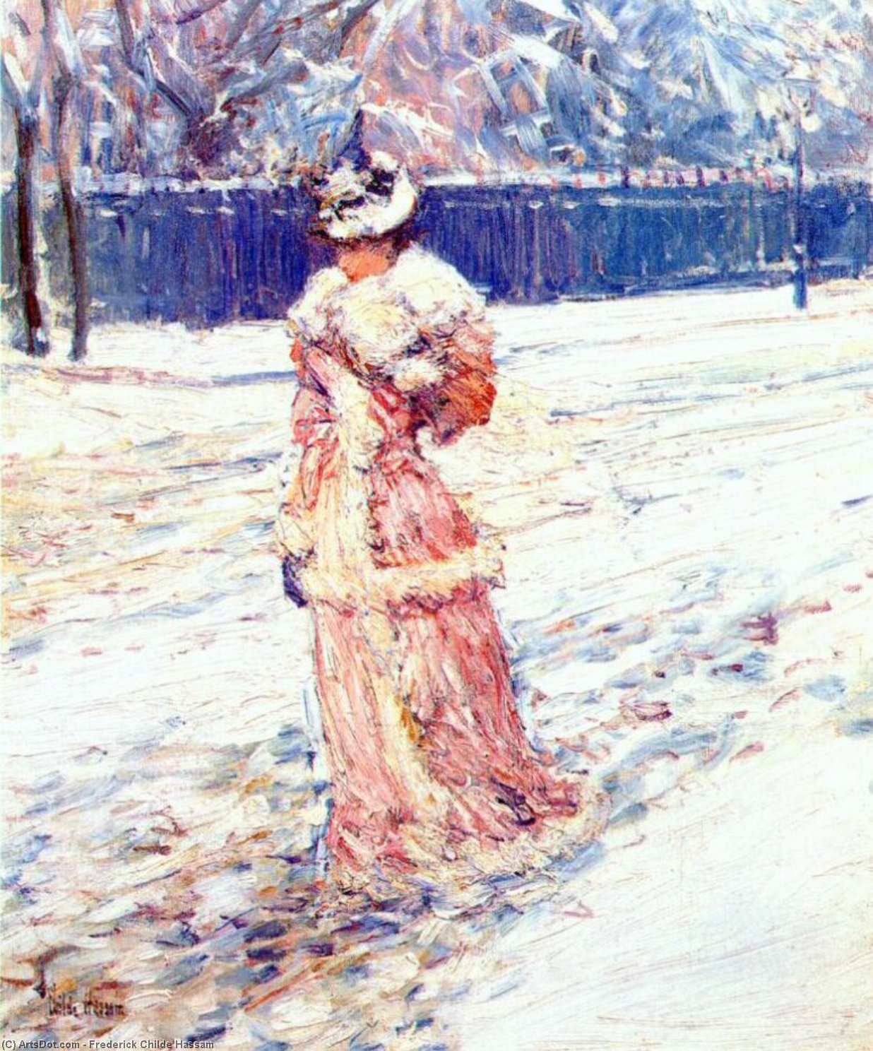 Lady In Pink — Frederick Childe Hassam