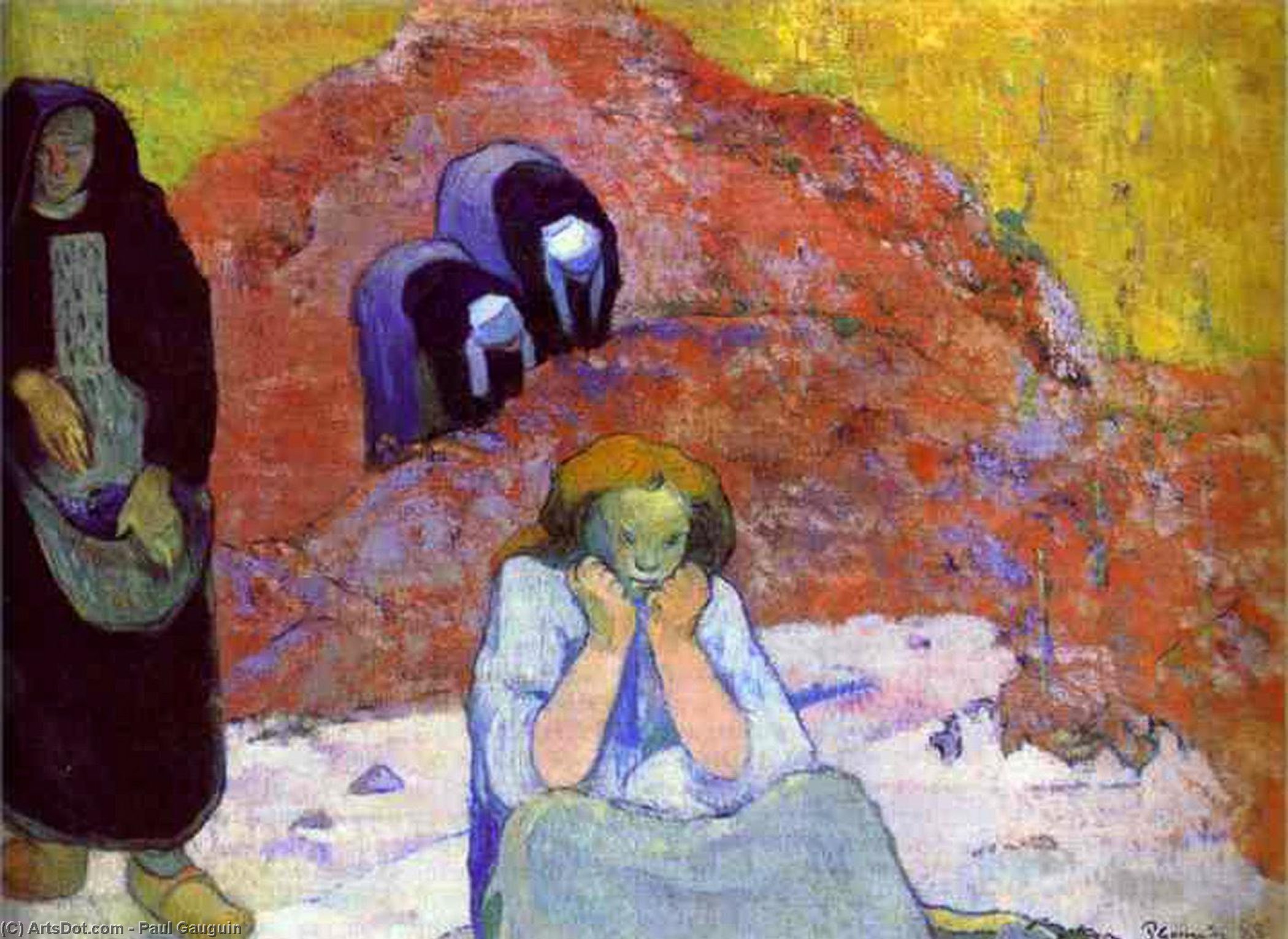 La Cosecha De Uvas En Arlés (miserias Humanas) — Eugène Henri Paul Gauguin
