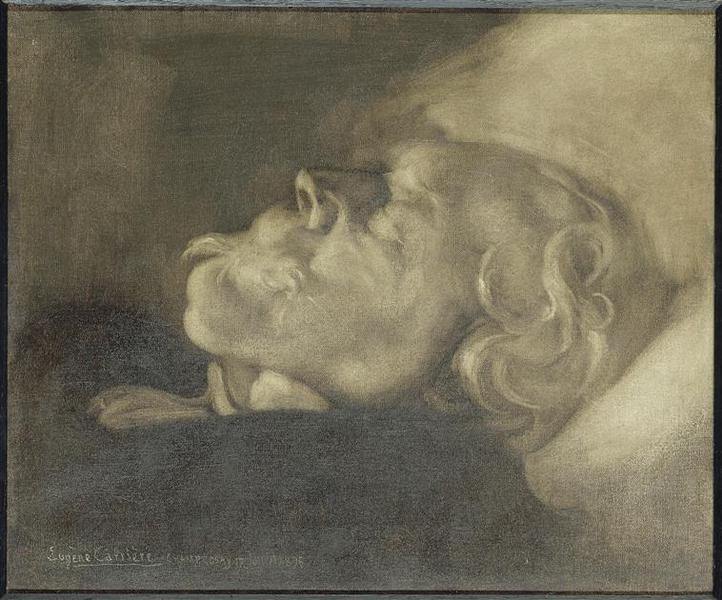 Edmond De Goncourt Sur Son Lit De Mort — Eugène Anatole Carrière