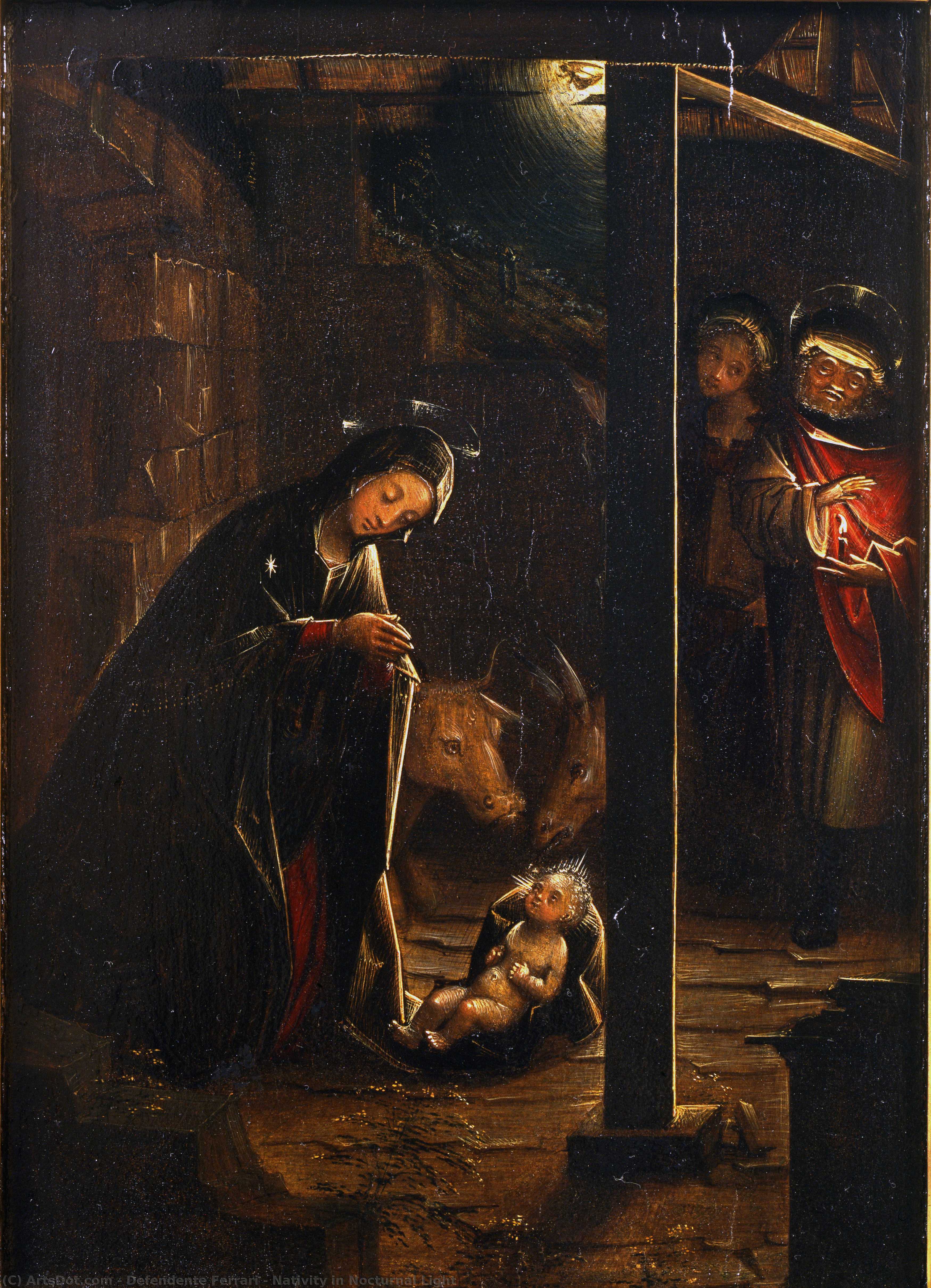 Nativity In Nocturnal Light — Defendente Ferrari