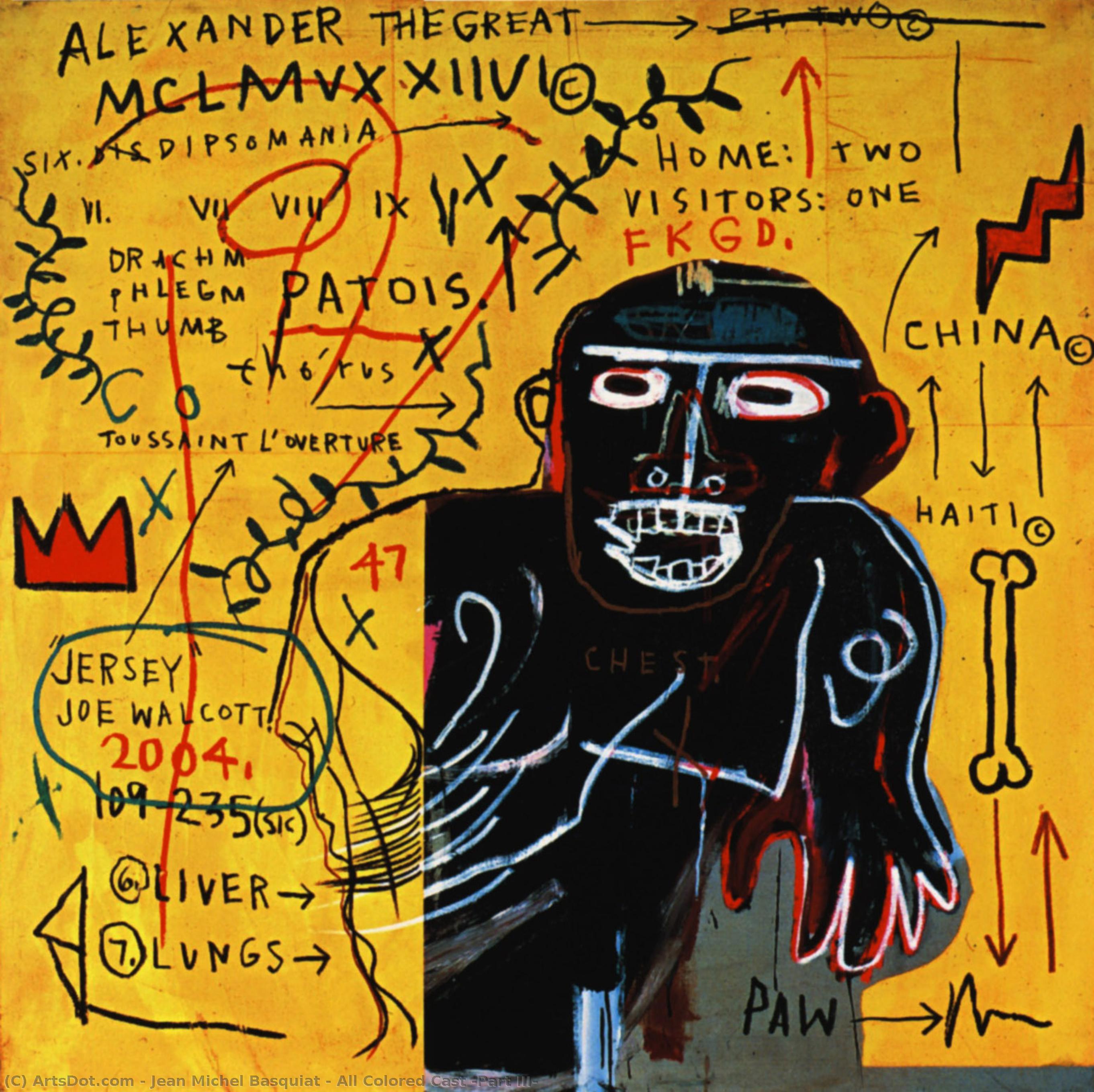 All Colored Cast (part Iii) — Jean Michel Basquiat