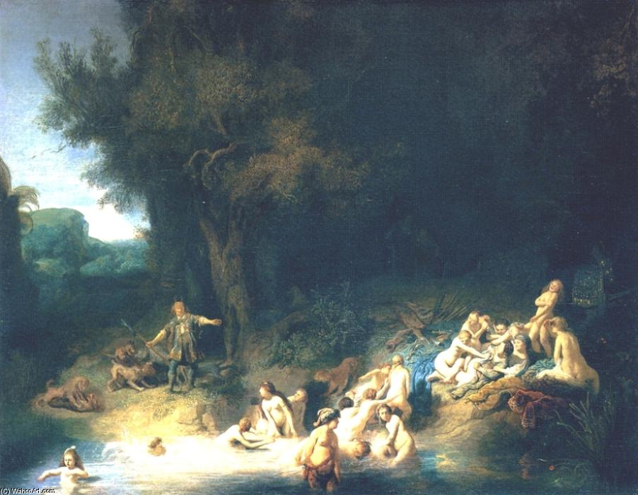 Diana Bathing, With The Stories Of Actaeon And Callisto — Rembrandt Van Rijn