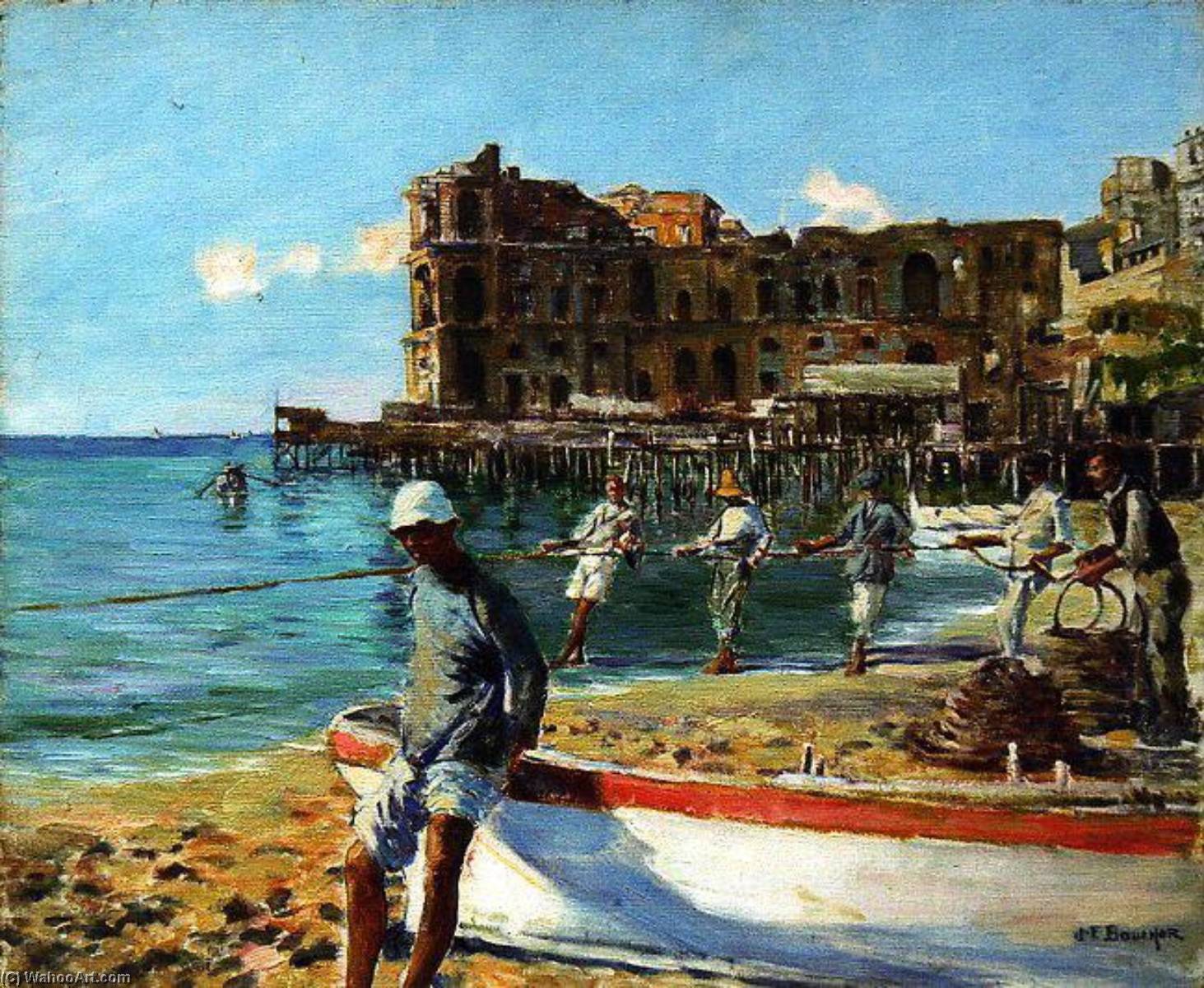 Le Palais De Donna Anna À Naples (titre Inscrit) — Joseph-félix Bouchor