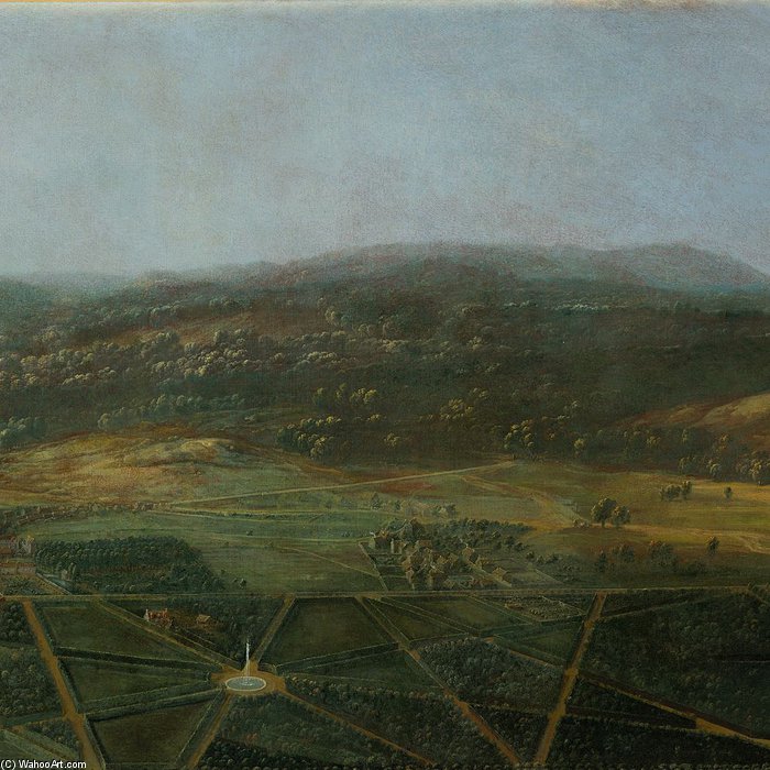 Vue Du Chateau De Fontainebleau — Pierre Denis Martin (dit Martin Le Jeune)