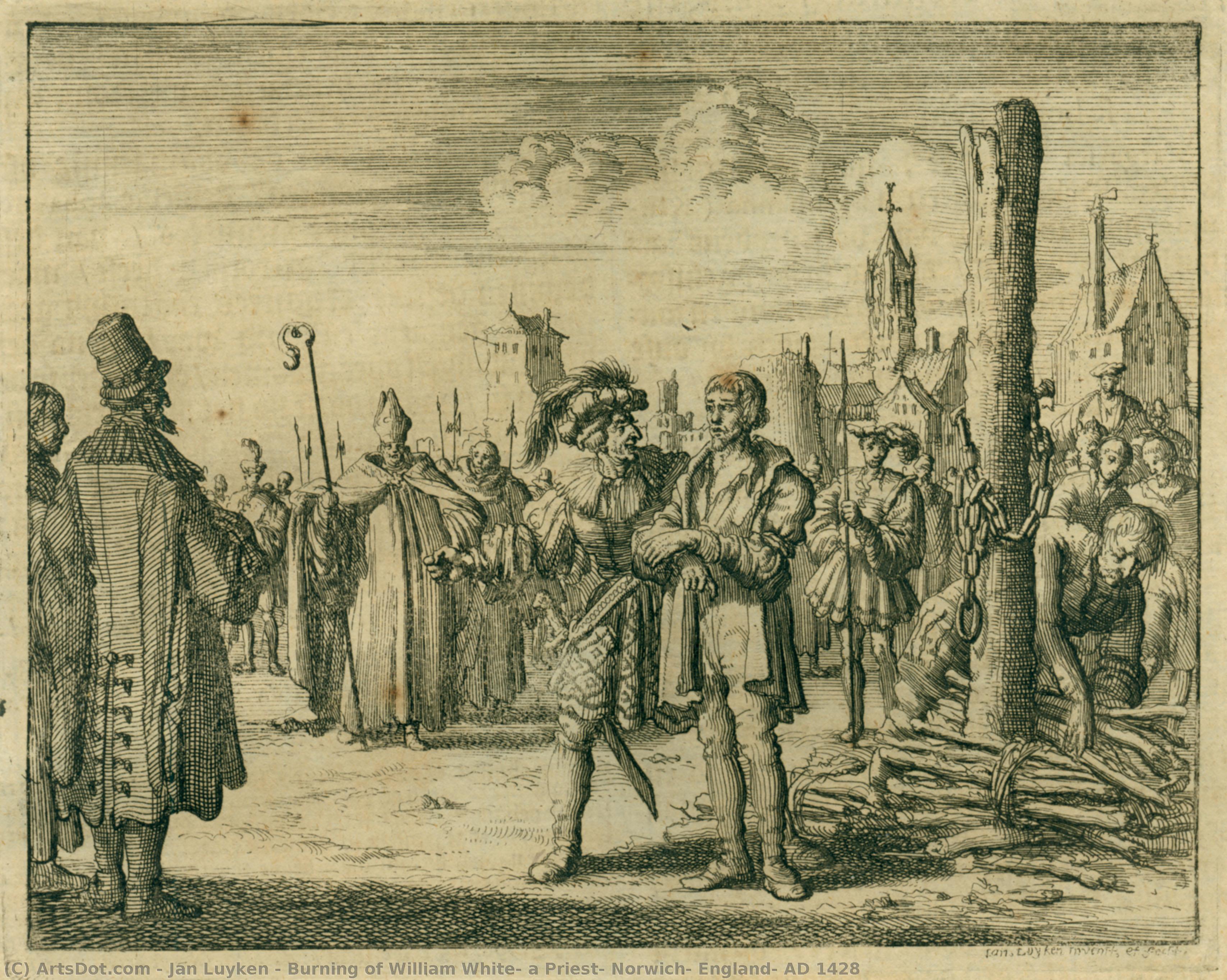 Burning Of William White, A Priest, Norwich, England, Ad 1428 — Jan Luyken