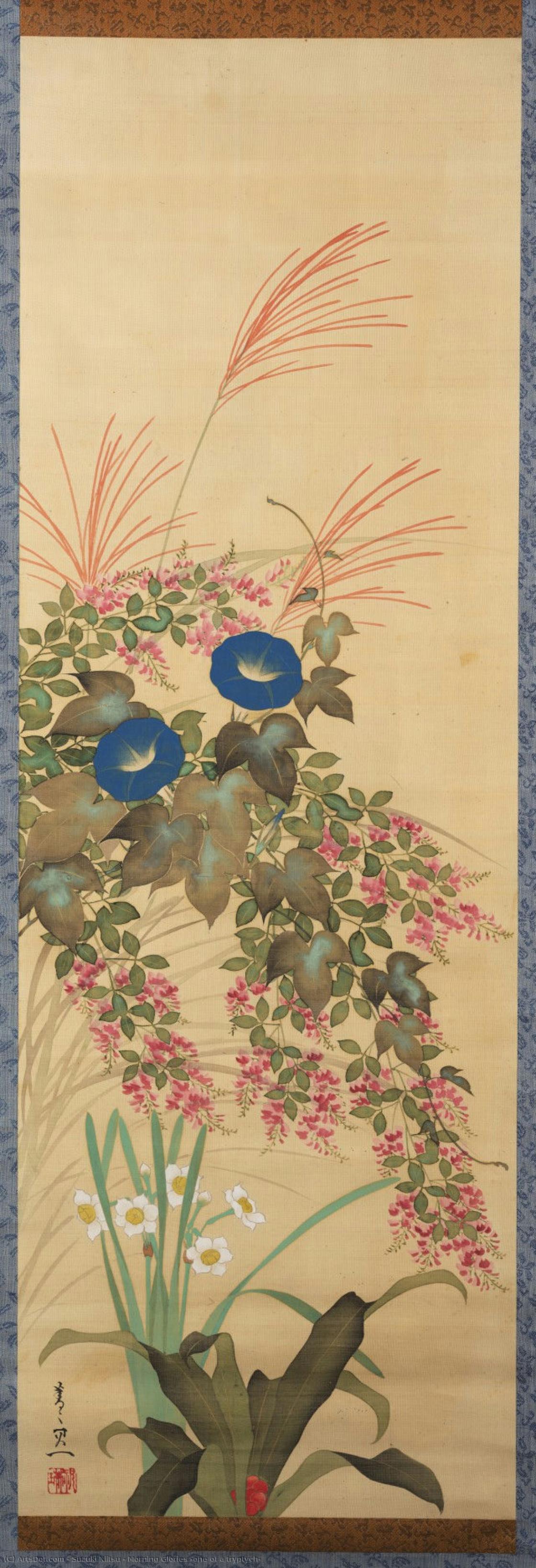 Morning Glories (one Of A Tryptych) — Suzuki Kiitsu