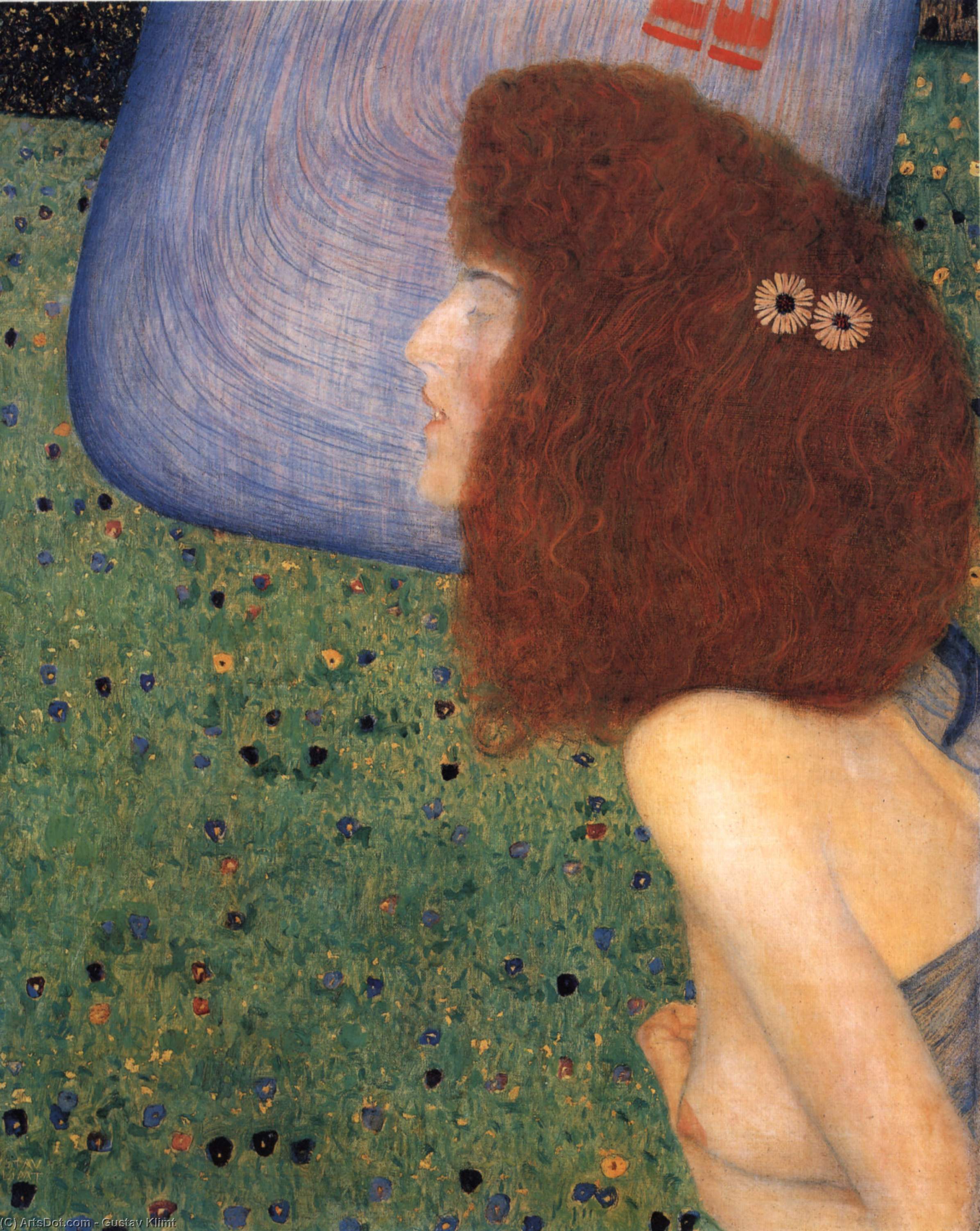Girl With Blue Veil - Mädchen Mit Blauem Schleier — Gustav Klimt
