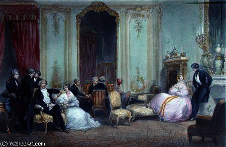 A Family In An Interior — Eugene Louis Lami