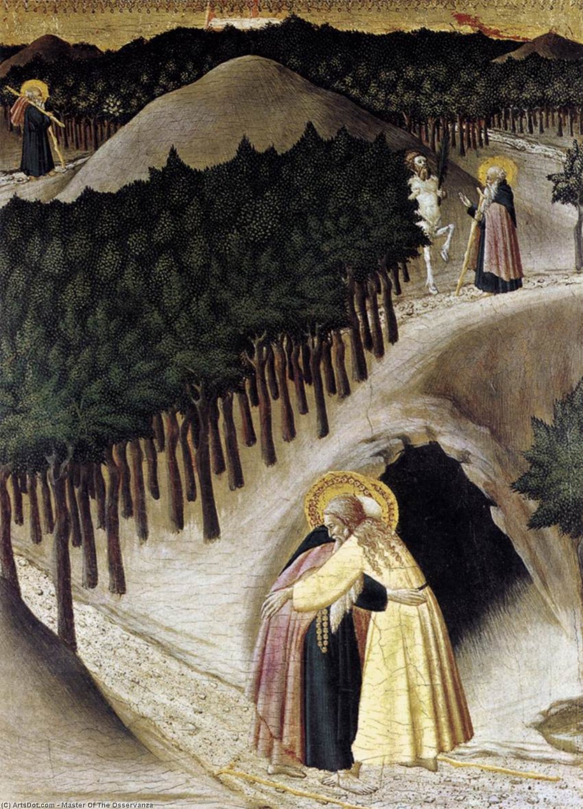 St Anthony Goes In Search Of St Paul The Hermit — Master Of The Osservanza