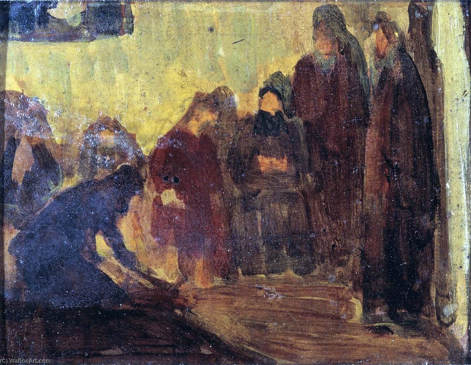 Study, Christ Washing The Feet Of The Disciples — Henry Ossawa Tanner