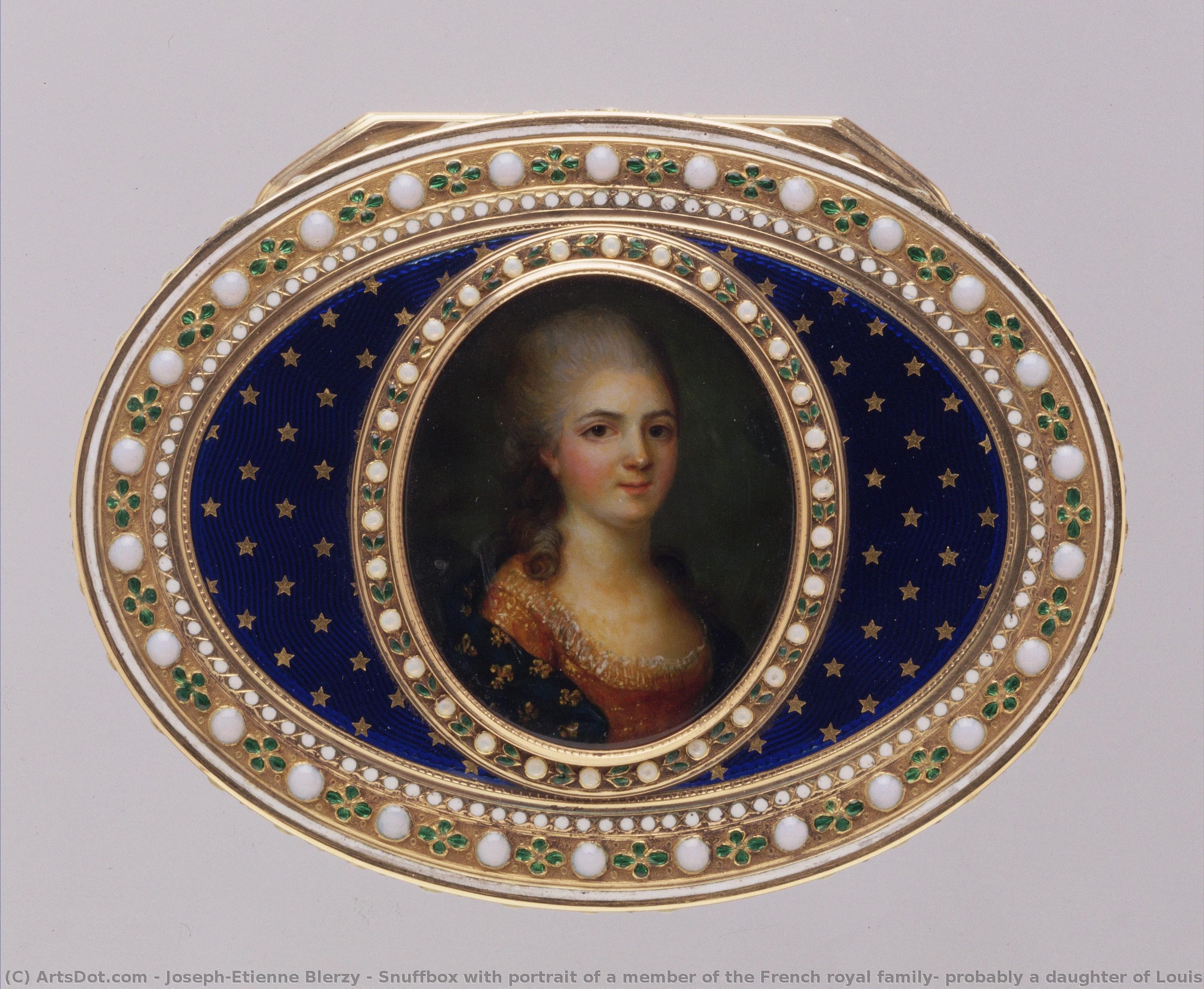 Snuffbox With Portrait Of A Member Of The French Royal Family, Probably A Daughter Of Louis Xv — Joseph Etienne Blerzy