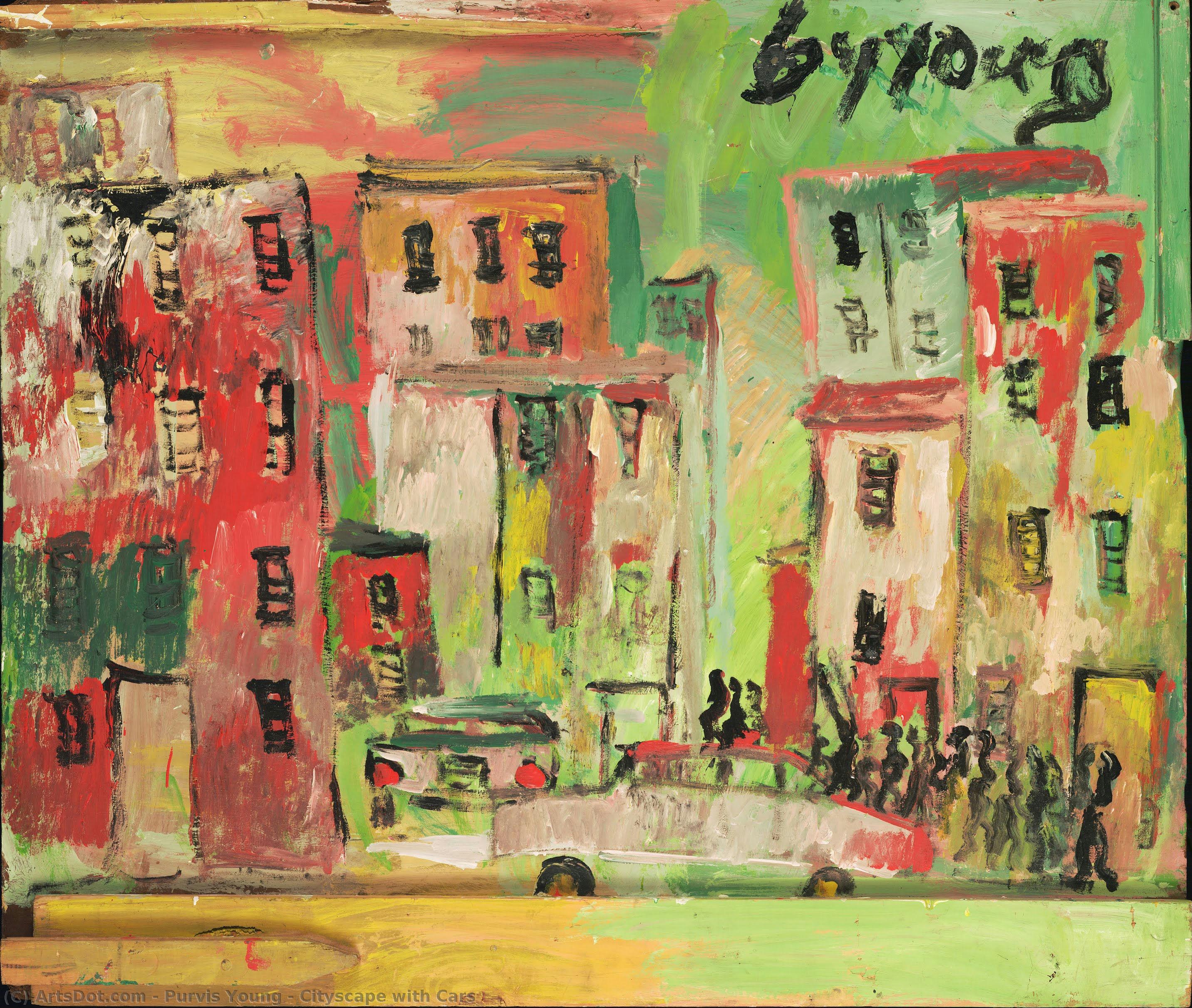 Cityscape With Cars — Purvis Young
