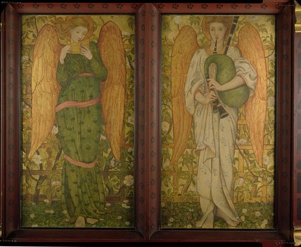 Angels With Pan Pipes And Bagpipes — John Roddam Spencer Stanhope