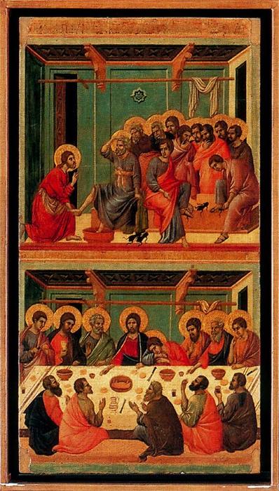La Maestà. Lavoratorio De Los Pies Y La Última Cena — Duccio Di Buoninsegna