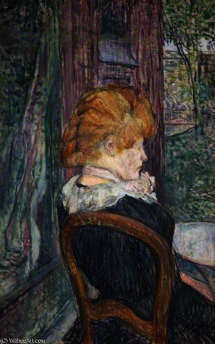 A Woman Seated In The Garden — Henri De Toulouse-lautrec