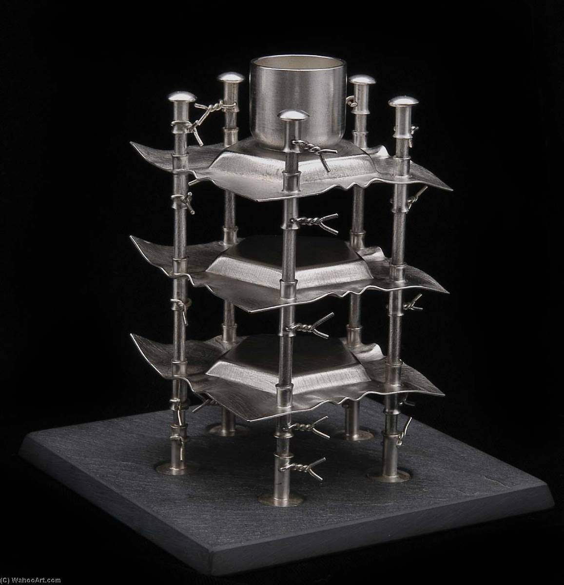 Stacked Pentagon Candle Sculpture (3 Of 4) — Boris Bally