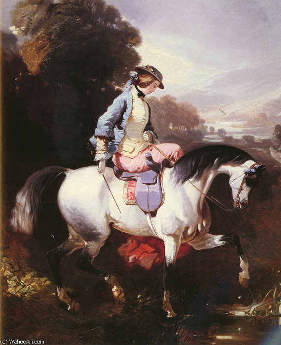 An Elegant Equestrienne — Alfred De Dreux