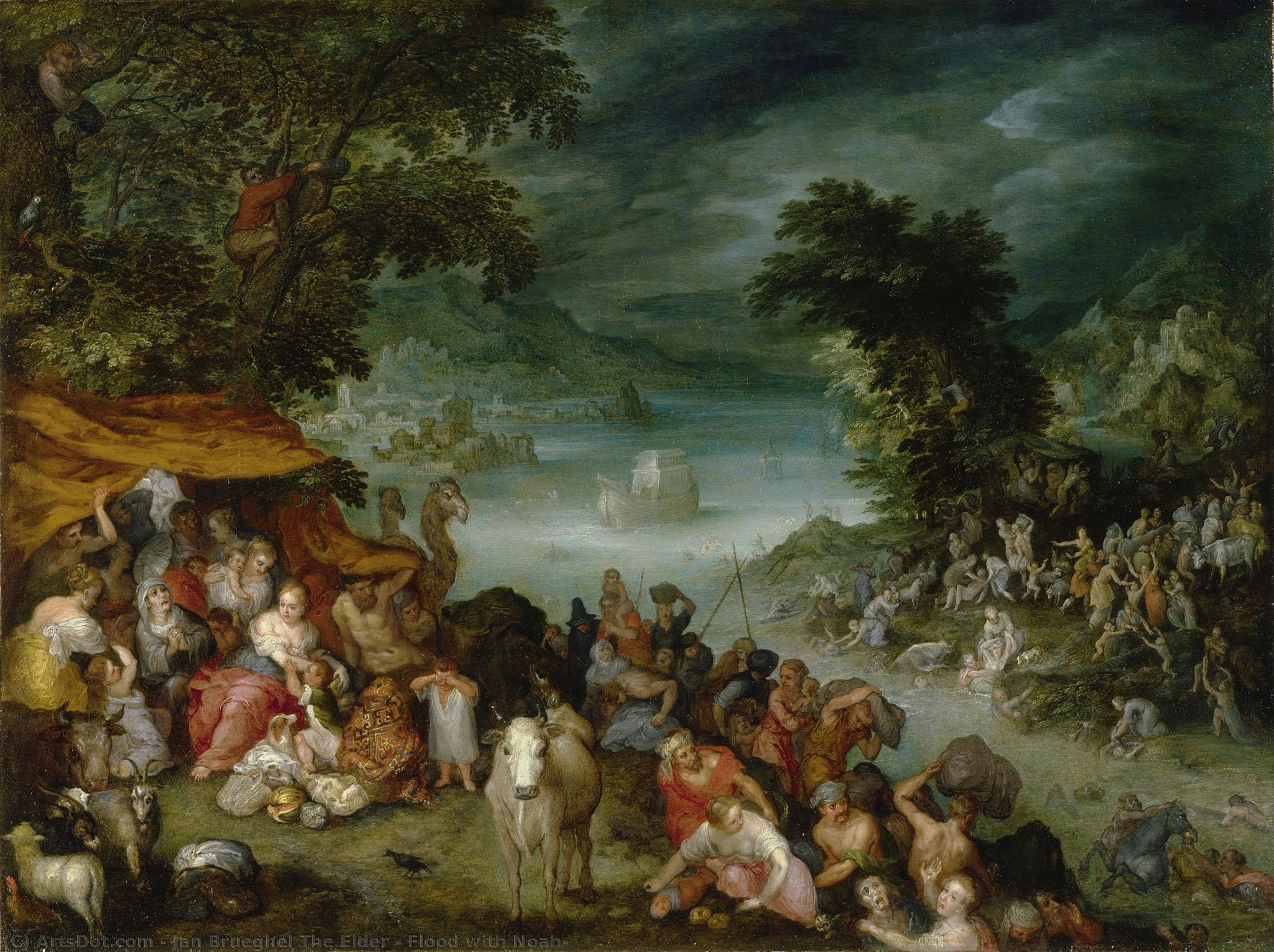 El Diluvio Con Noé — Jan Brueghel El Viejo