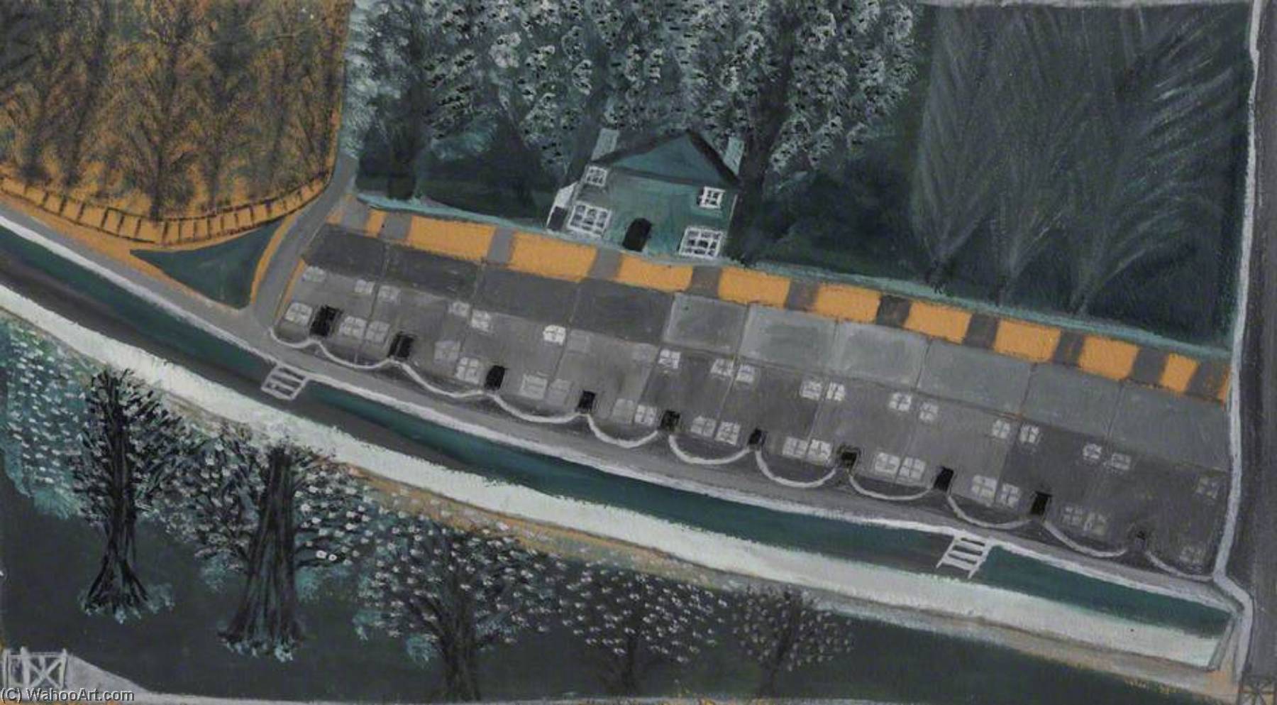 Street Of Houses And Trees — Alfred Wallis